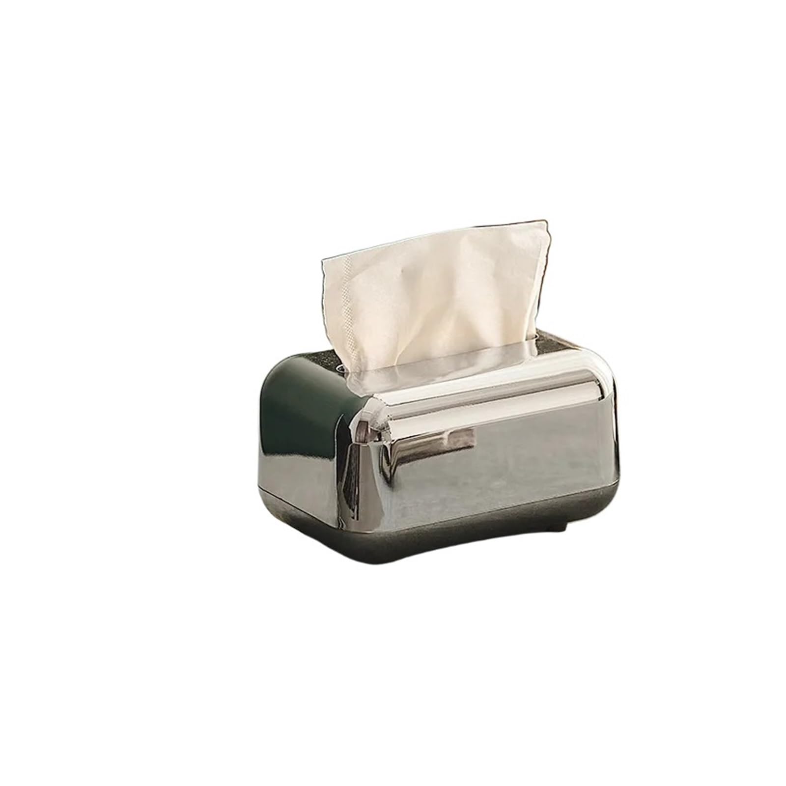 Tissue Box Tissue Boxes Storage Napkin Holder Paper Case Organizer Ornament Desktop Tissue Holder Kitchen Tissue Box(Electroplated Silver)