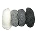 Produktbild RAYHER 5363200, Reine Schurwolle, meliert, Vlies, 4 Farben a 25 g, grau Töne