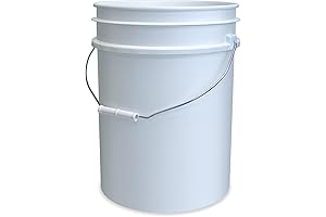 Durable 5-Gallon White Plastic Bucket