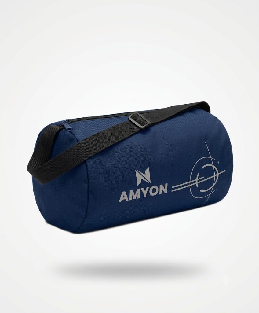 Amyon Basic Polyester Duffle Bag for Men & Women, Side Mesh Pocket, Workout & Training Bag, Suitable for Gym, Fitness, Sports & Travel with Adjustable Shoulder Strap (Black/Grey), Capacity-11L-image-20