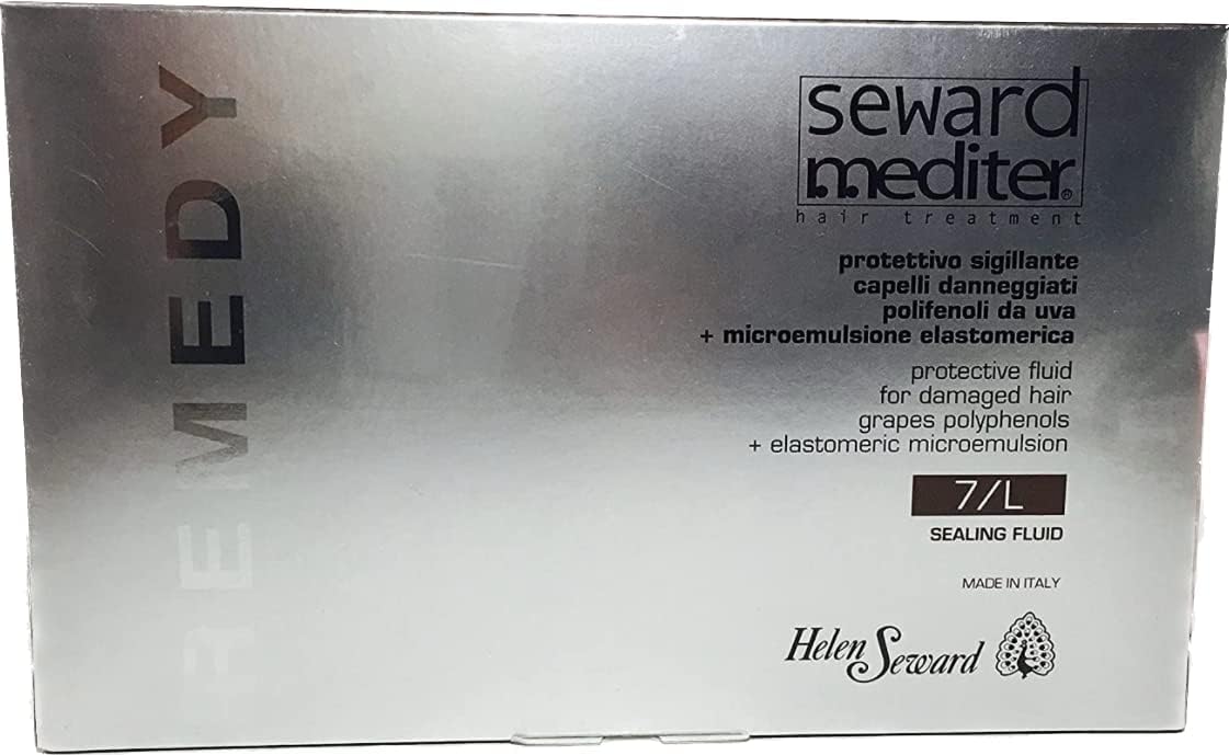 Mediter 7/L Sealing Fluid - Protective Fluid for damaged Hair 24 x 8 ml - Free Starry Lip Plumping Gloss 10ml