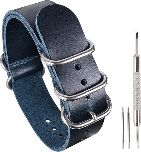 Bracelet de montre monobloc en cuir pour homme et femme, idéal au bureau comme en voyage