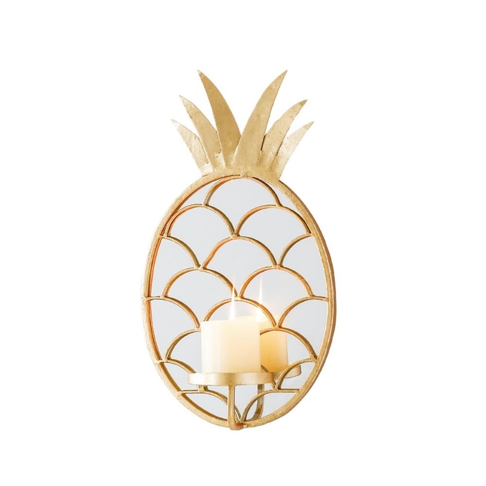 Vintage candle holder Living Room Candlestick Wall Decoration Light Luxury Iron Pineapple Candle Holder