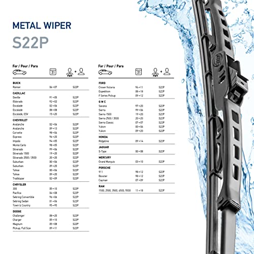 Image of Hella 9XW398114022 /22 Wiper Blade 22 /22 inch Standard Pair