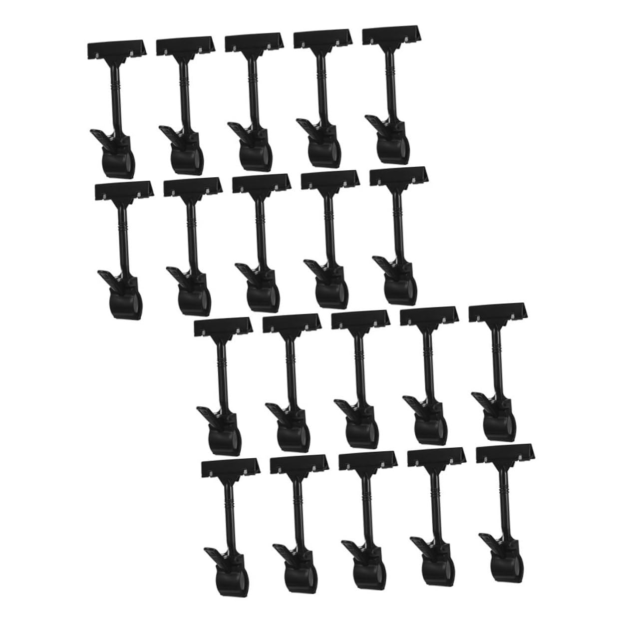 Artibetter 21pezzi Supporto per Cartellini dei Prezzi in Plastica Clip Porta Cartellini Girevoli per Supermercati e Negozi al Dettaglio Design Moderno e Resistente