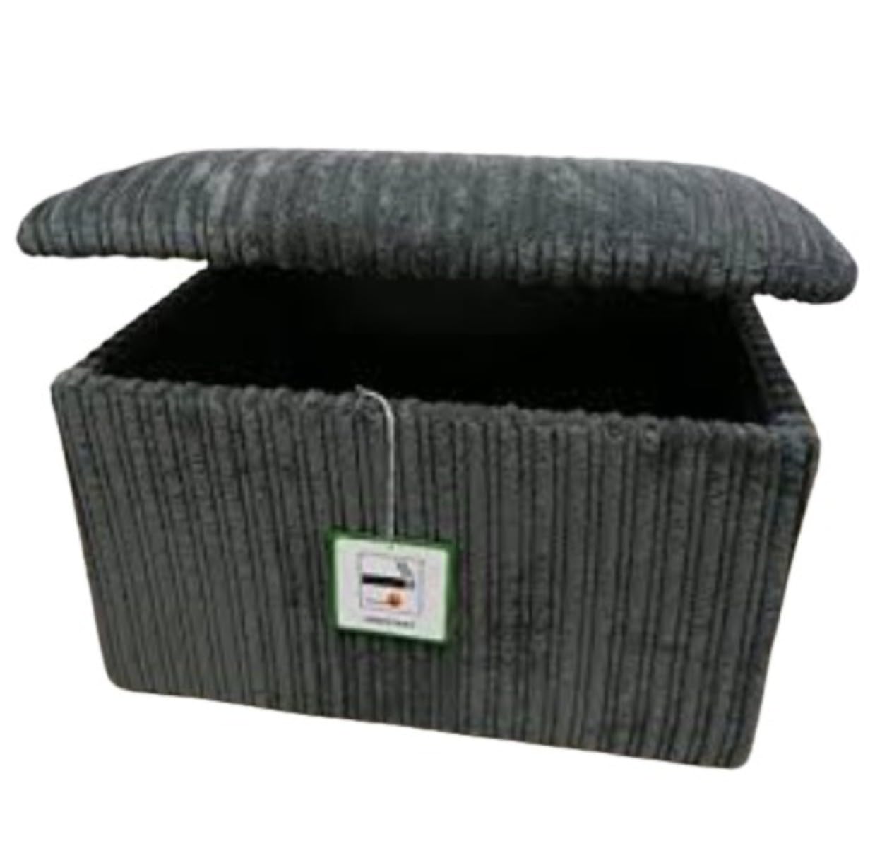 luxisleepltd Beautiful Black Jumbo Cord Fabric ottoman storage box/blanket box,Living room,Bed Room (Cream, Small 15'')