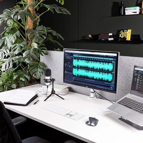 Vonyx CM300W microfono Condensador para Estudio USB, con Soporte de Mesa Plegable, Soporte antigolpes, Anti-Pop - Podcast, Gaming, Streaming, Vlogs, PS4, Youtube - Color Blanco - imagen 5