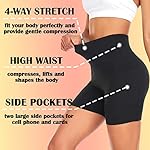 FULLSOFT 4 Pack Biker Shorts for Women with Pockets – 5" High Waisted Tummy Control Workout Yoga Running Gym Tennis Shorts - Image 5