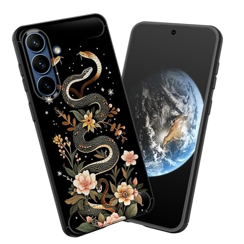smauncucn for Galaxy S26 Plus Case,Soft TPU Slim Fashion Anti-Fingerprint Non-Slip Protective Phone Case Cover for Samsung Galaxy S26 Plus 6.7 inch 2026,Aesthetic Snake Floral