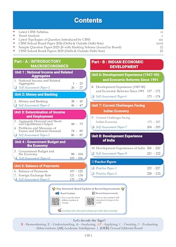 Image of Oswaal CBSE Class 12 Economics Question Bank | Chapter & Topic-wise Solved Papers (2017-2026) | Based on Syllabus (April 2026) | Includes 2026 Papers | For 2027 Exam