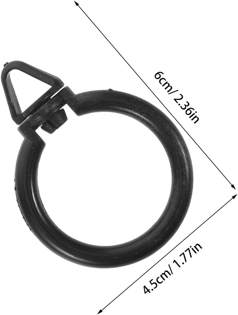 Generic 190pcs Curtain Rings for Drapes: Plastic Drapery Curtain Rings with Eyelet Hooks - Rod Fasteners for Window Drapes - Drapery Hardware