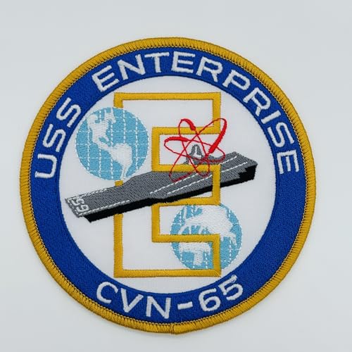 USS Enterprise CVN-65 Patch – 4.5" Embroidered Insignia, Sew-On