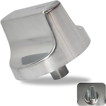 W11366438 Gas Stove Knob, 1Pack Silver Cooktop Knob, Compatible with Whirlpool WCG55US0HS00 WCG55US6HS00 WCG55US6HS00, KIP5T08 W10850010 Range Parts Knobs