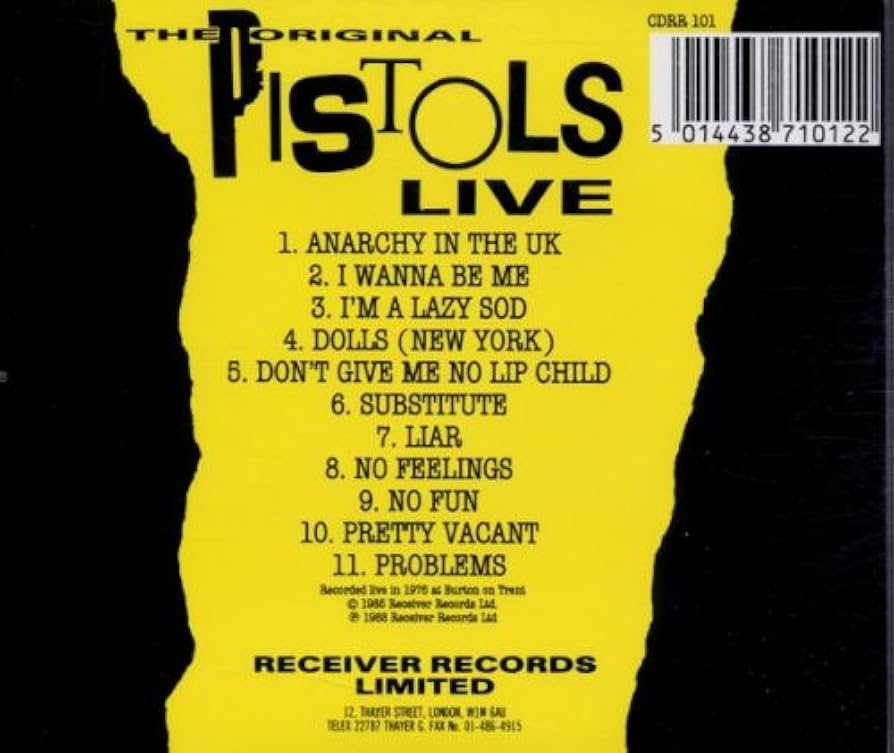 限定盤　セックス・ピストルズ　Original Sex Pistols Live Amazon.co.jp: The Original Pistols Live: ミュージック
