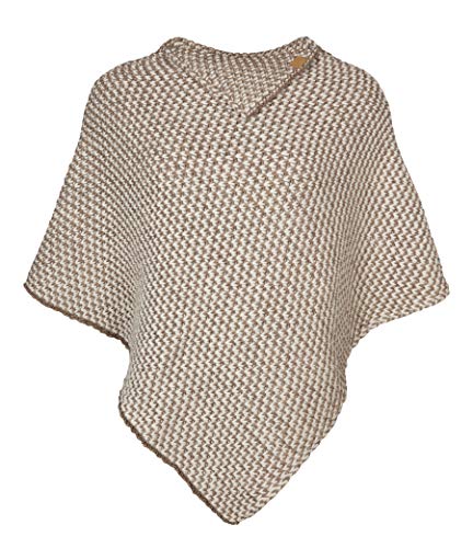 Preisvergleich Produktbild Elkline Damen Strick Poncho Curly, Farbe:Stone