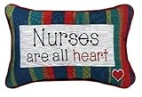 Manual 12.5 x 8.5-Inch Decorative Throw Pillow, Nurses Are All Heart