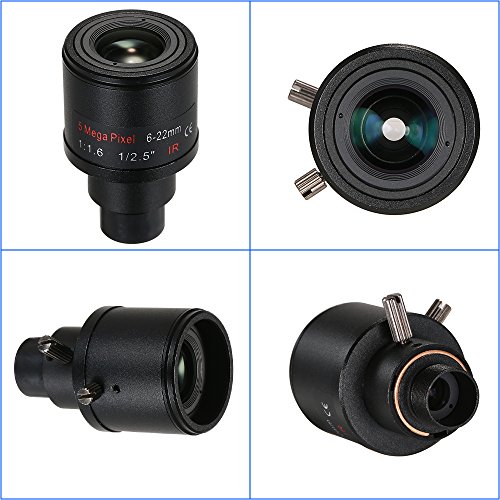KKmoon 5.0 Megapixel Varifocal 6-22mm Lente da Câmera CCTV Foco Manual Zoom 1/2.5