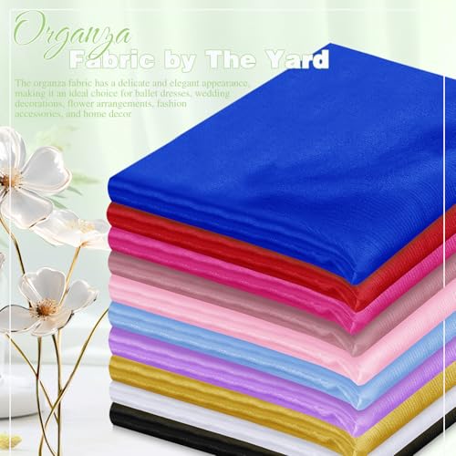 Premium Sheer Organza Fabric by the Yard - 60 Inch Wide Tulle for Weddings, Events, and DIY Decorations in Multiple Colors 3 Premium Sheer Organza Fabric by the Yard - 60 Inch Wide Tulle for Weddings, Events, and DIY Decorations in Multiple Colors - Image 2