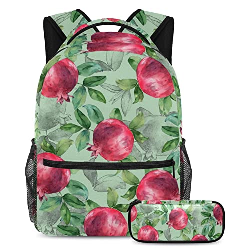 Sac à dos de voyage avec trousse imprimé grenade pour l'école et les loisirs