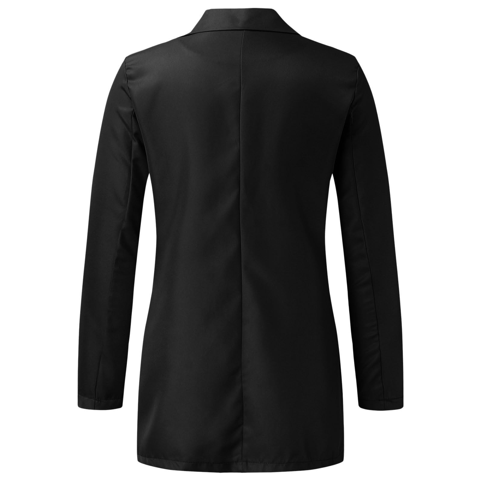 Generisch Blazer élégant pour femme - Veste de costume élégante à manches longues unie pour femme - Cardigan élégant - Tenue mi-longue polyvalente