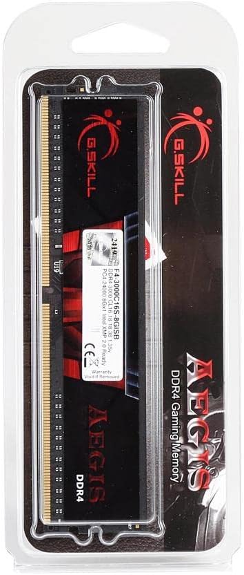 G.Skill Aegis, 8GB (1 x 8GB) DDR4-3000MHz 288-Pin CL16 Desktop Memory thumbnail 3