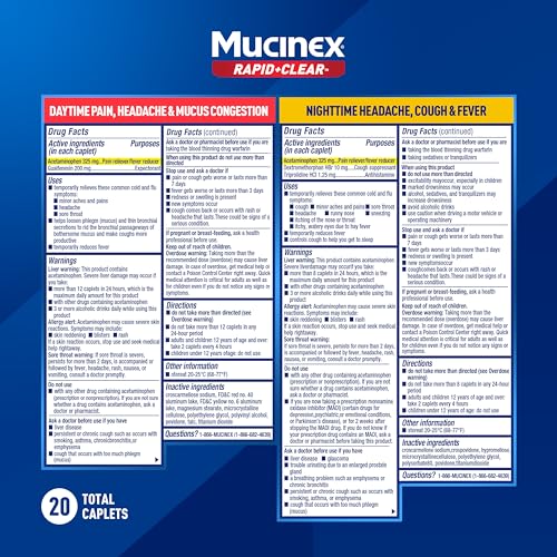 Mucinex Rapid+Clear Caplets (20ct) & Nasal Spray (0.75 oz) Combo Pack - image 6