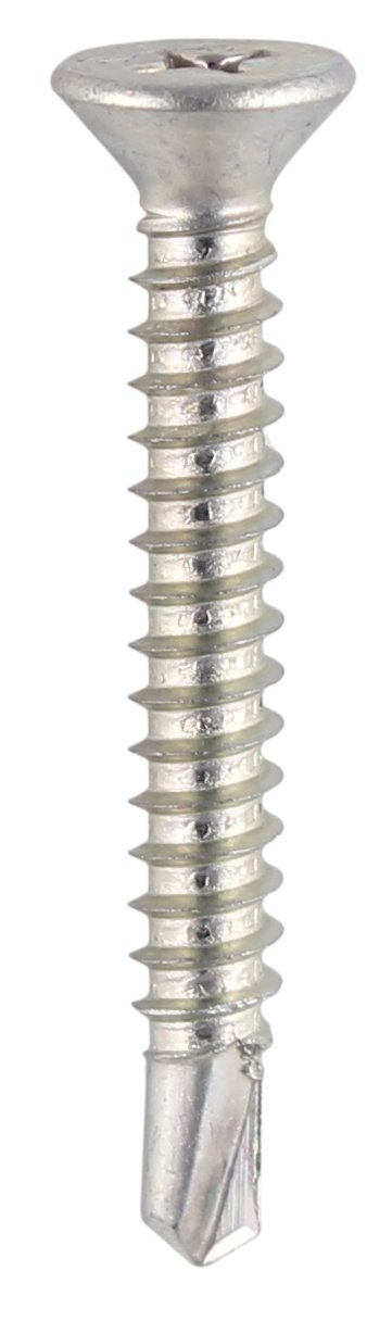 TIMCO S/Drill PVC Screw CSK - BZP 4.8 x 38 Pack 500