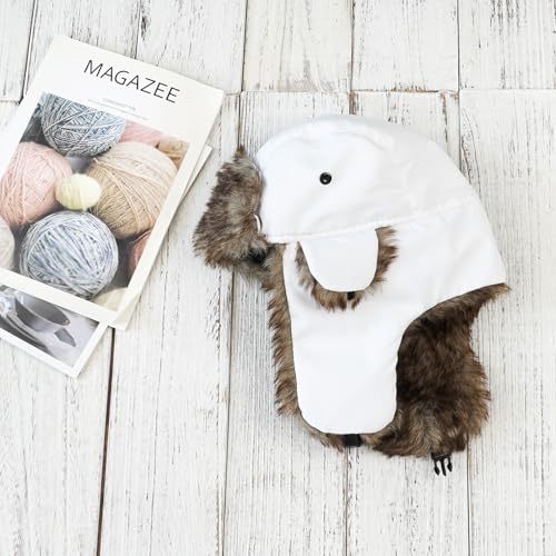 Image of ONWAY Trapper Hat Winter Hats for Women Men with Faux Fur Ear Flaps