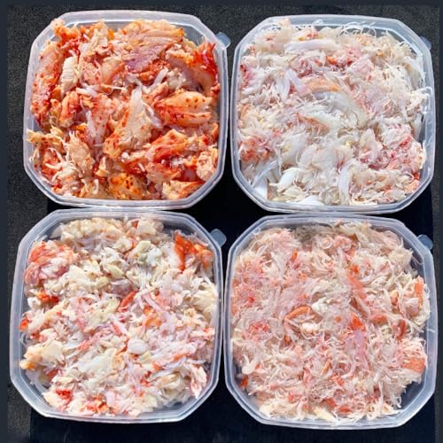 4大蟹剥き身セット! タラバ､毛蟹､ズワイ､花咲､各90g 蟹 むき身 カニ棒肉 蟹脚 食べ比べ しゃぶしゃぶ カニしゃぶ 鍋 北海道 釧路