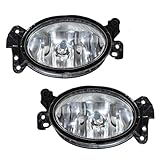 Himongoo Pair of Front Bumper Fog Light Driving Lamp w/ 9006 Halogen Bulbs Fit For Mercedes Benz CLK E ML Class, Fits OE 1698201656, 1698201556, MB2593117, MB2592117