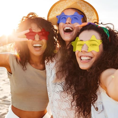 Star Sunglasses Favors Women,Fun Star Shaped Birthday Party Glasses,Party Sunglasses for Adults3