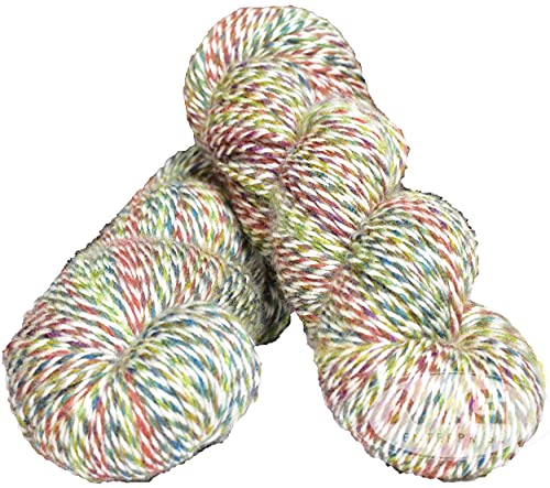 Image of Ganga Zinea Green Parakeet (500 gm) Wool Thick Hank Hand Knitting Wool /Art Craft Soft Fingering Crochet Hook Yarn, Needle Knitting Yarn Thread dyedN