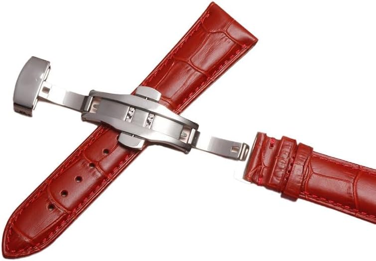 [kongsoj] ティソ ル・ロックル 1853、ジェントルマン クチュリエ バラード用レザーウォッチストラップ(Reds,22m