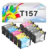 EVEINK T157 Ink Cartridge Replacement for EPS0N T157 157 Ink Cartridges Work for Stylus Photo R3000 Inkjet Printer(9-Pack)