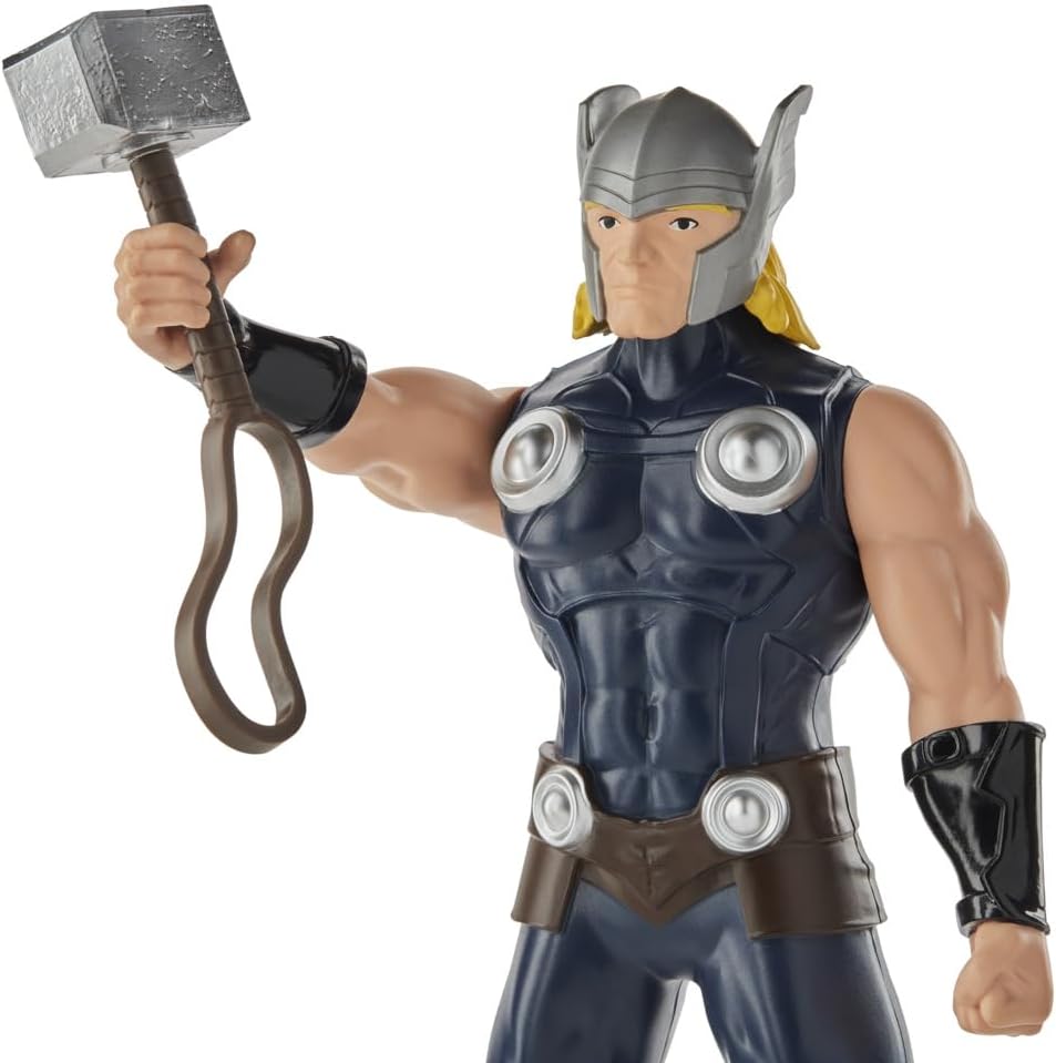 Marvel, Action Figure, Thor, Cinza, Mighty Hero Series - Brinquedo de Herói com 24 cm, Articulado - A partir de 4 Anos Marvel, Action Figure, Thor, Cinza, Mighty Hero Series - Brinquedo de Herói com 24 cm, Articulado - A partir de 4 Anos