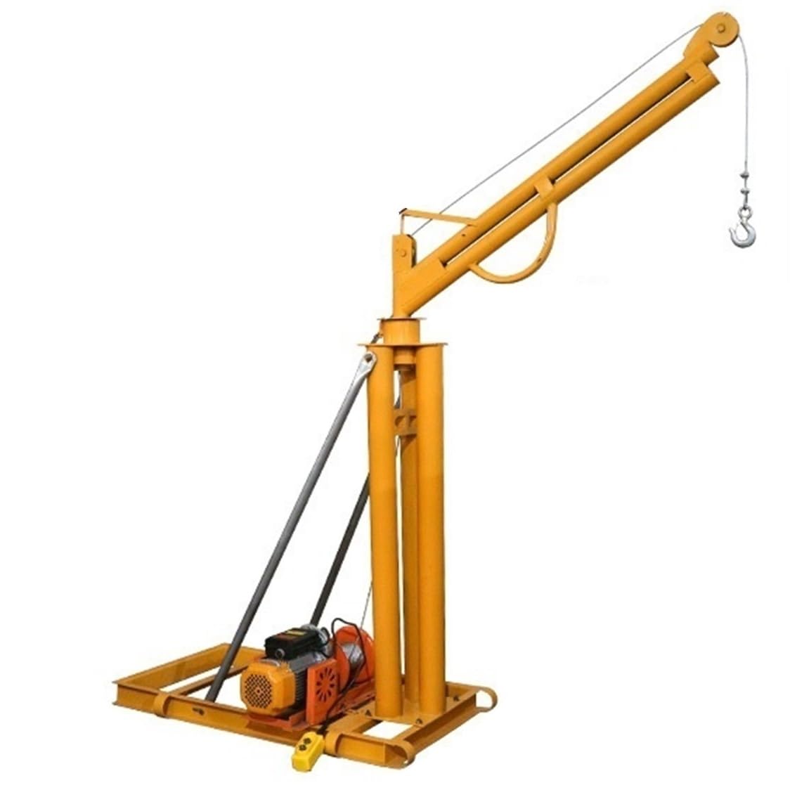 Lifting Cranes For Construction Site Decoration, Small Household Hoists + Bracket for Outdoor Indoor Loading JIYAMI'EN EL (Color : 500kg 30m 220v 3Pillar 2fans)