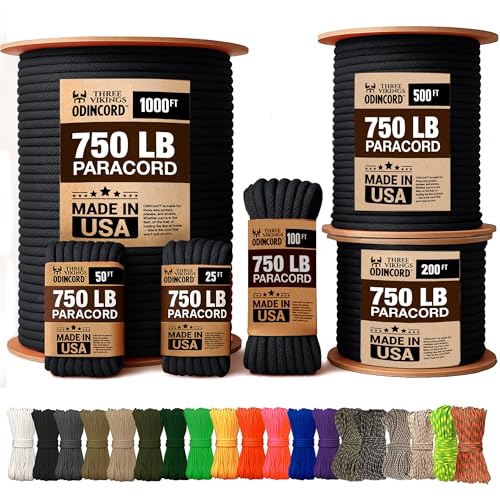 Paracord Rope Made in USA 750lb Nylon Type IV