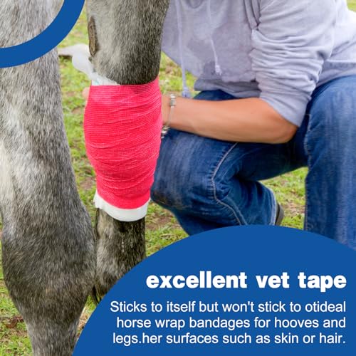 Image of AZEN 12 Pack Self Adhesive Bandage Wrap, 3 inch X 5 Yards Elastic Cohesive Bandage Wrap, Vet Wrap, Ankle Tape, Tattoo Grip Tape Wrap, Color Athletic Tape