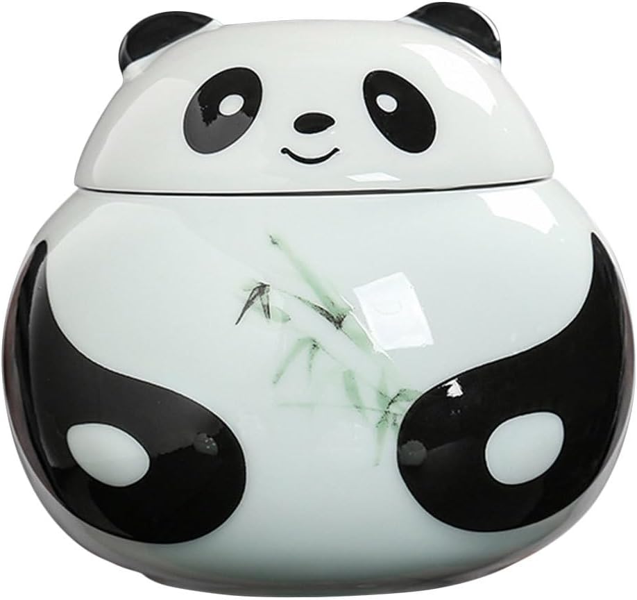 Amazon.com: IMIKEYA Panda Shape Canister Tea Bags Storage Ceramic Sugar ...