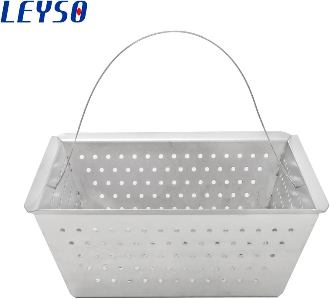 Leyso Stainless Steel Floor Sink Drop-in Basket Strainer Sink Drain Cover 8-1/2" x 8-1/2” x 3-1/8” for Kitchen, Restaurant, Bar, Buffet (Drop-in SS x 4)