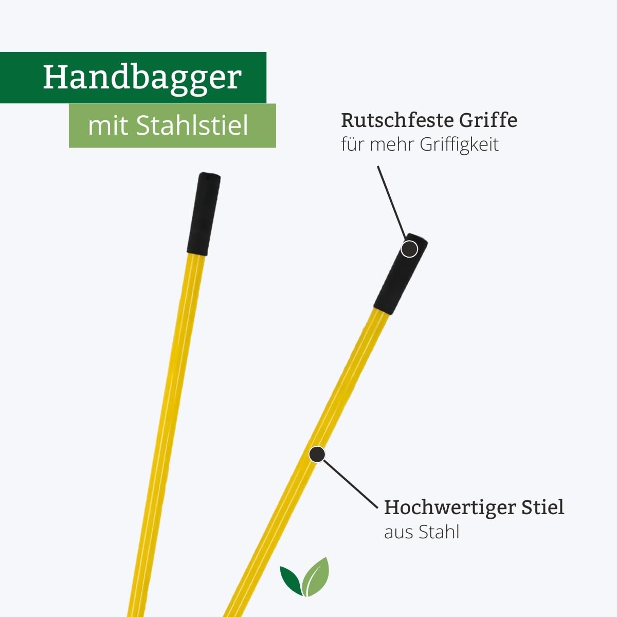 Rekord Handbagger aus Stahl mit Stahlstiel (140 cm) – Erdlochausheber zum Ausheben von Pflanzlöchern, Zaunpfosten & Erdarbeiten – stabile Schaufelköpfe - 3,9 kg