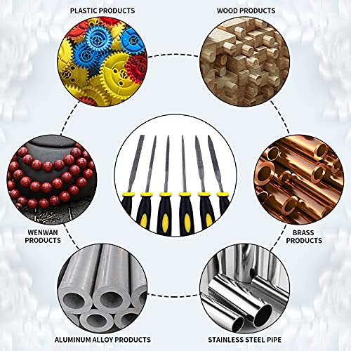 Set di 6 lime per aghi, mini kit in acciaio al