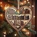 V VIBEPY All Over Printed, Book Lovers Ornaments, Bookshelf Heart Christmas Book Ornament 3.2