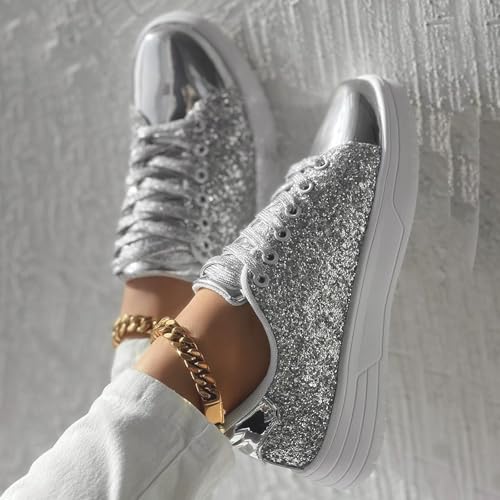 Baskets à paillettes scintillantes chaussures de spectacle ultra légères pour scène - 7