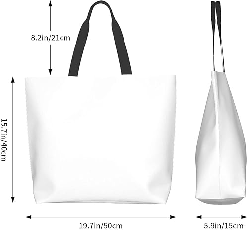 Miniatura 6 de kvtiwee Bolso de mano personalizado con diseño de tu propio textofotoLogo impreso, bolso de hombro personalizado de gran capacidad para hombres y