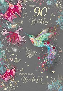 Stylish Milestone Age 80 Female 80th Birthday Greeting Card - from the Gorgeous Grace Range - Glitter & Foil Finished with Gold Envelope (80th)