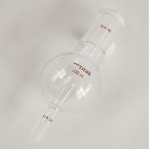 Adamas-Beta Glass Rotary Evaporator Bump Trap 24/40 Outer Upper Joint, 14/20 Standard Taper Inner Lower Joint, 100Ml #TOP3