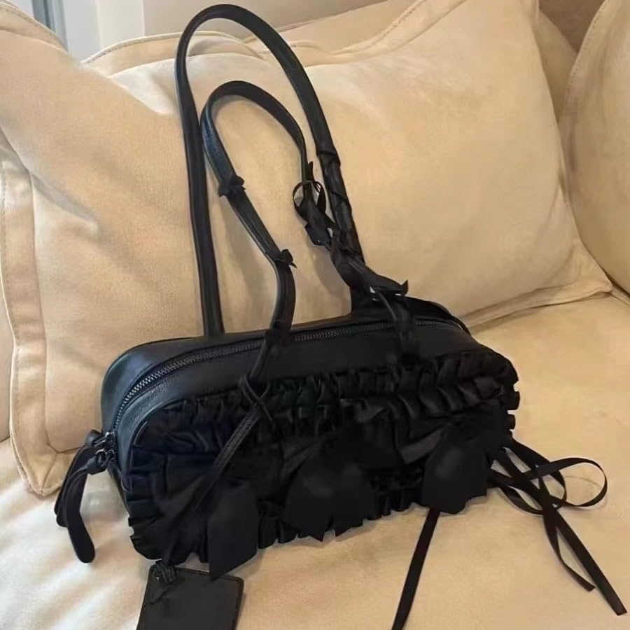 Versatile Bow Underarm Tote Bag - Folding Handheld Shoulder Commuter Bag for Women2