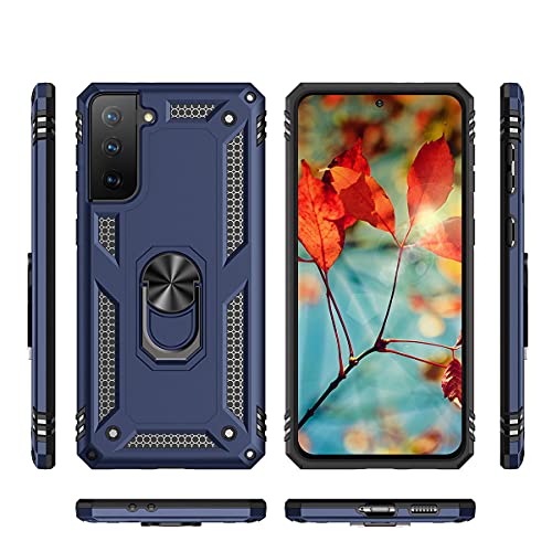 ADDIT S21 FE Case, Samsung Galaxy S21 FE Case Military Grade Protective with Magnetic Car Mount Ring Holder Stand Cover for Samsung Galaxy S21 FE - Blue - Image 3