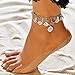 Produktbild Jovono Boho Leaf Quasten Fußkettchen Fashion Fußkettchen Armbänder Beach Foot Schmuck für Frauen und Mädchen (silber)